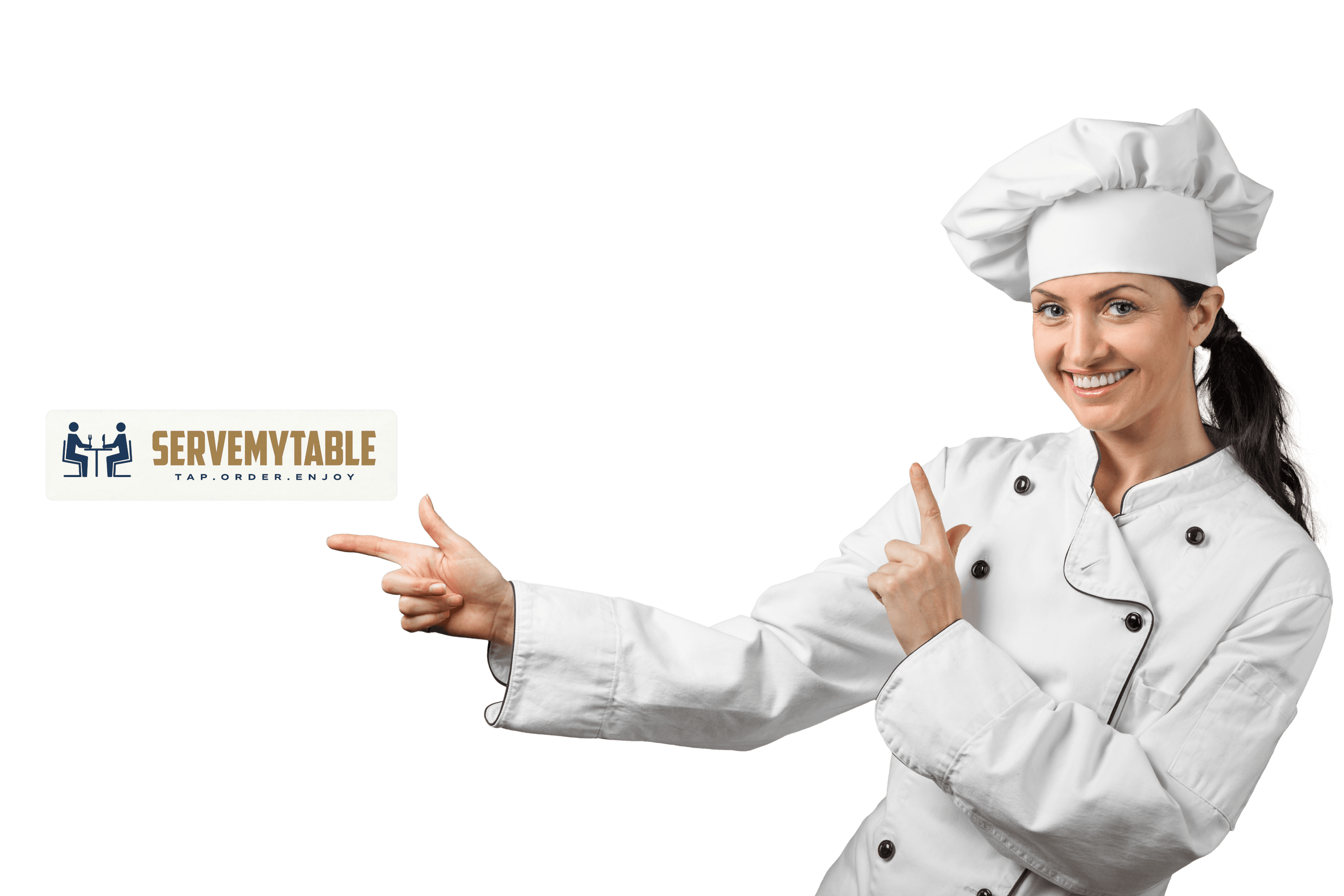 Chef proudly presenting ServeMyTable